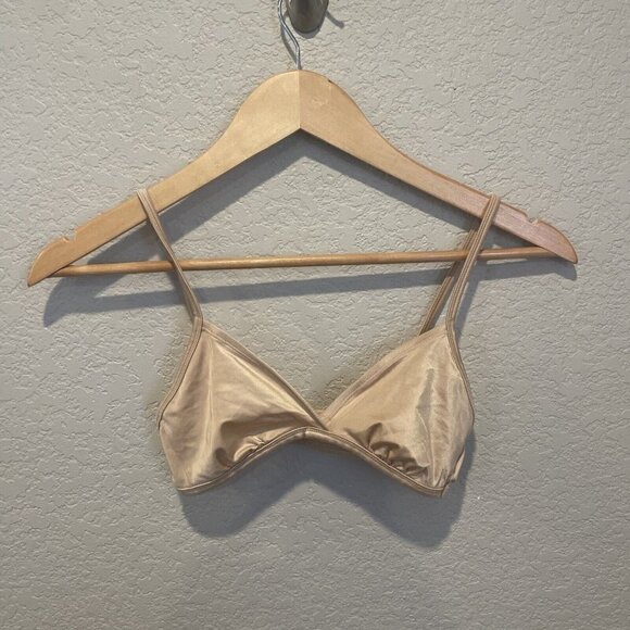 GAP  Body Bra Women Bralette Small 32A/B Triangle Bra Beige Pullover Wireless - Picture 6 of 6